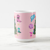 Mug Discothèque rose moderne Cowgirl Rodéo Arbre de No (Centre)