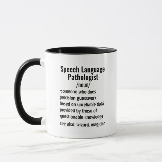 Mug Discours amusant Langue Pathologiste Définition ca (Gauche)