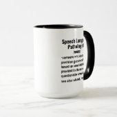 Mug Discours amusant Langue Pathologiste Définition ca (Devant droit)