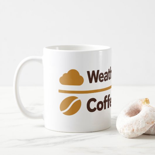 Mug Discussions météo café requis humour (Avec donut)