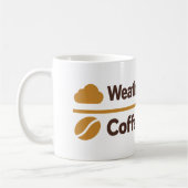 Mug Discussions météo café requis humour (Gauche)