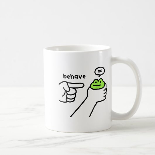 Mug Dishonest Frog Funny Frog Meme Behave No Cartoon D (Droite)