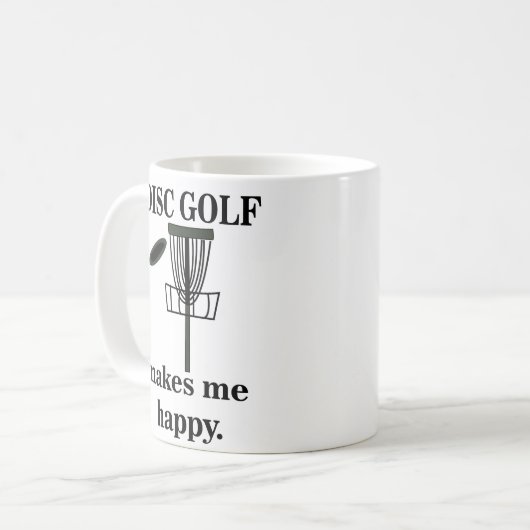 Mug Disk Golf me rend heureux Disk Golf (Devant gauche)