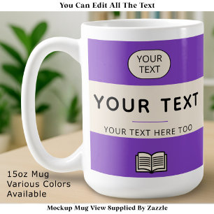 Mug Disposition de livre de poche vintage Nom personna