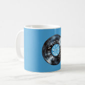 Mug Disque de musique Aqua Blue Black (Devant gauche)