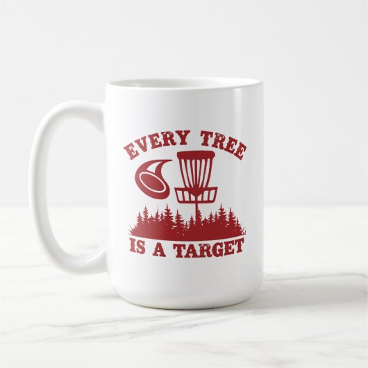 Mug Disque Golf Funny Chaque arbre est une cible (Gauche)