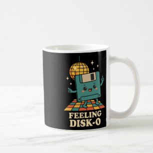 Mug Disque rétro Kawaii Blague de technologie rétro 80