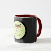 Mug Disque vinyle personnalisé de jazz (Devant droit)