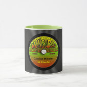 Mug Disque vinyle personnalisé de reggae (Centre)