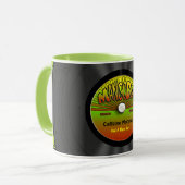 Mug Disque vinyle personnalisé de reggae (Devant gauche)