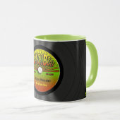 Mug Disque vinyle personnalisé de reggae (Devant droit)