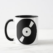 Mug disque vinyle rétro, disque vinyle rétro (Gauche)