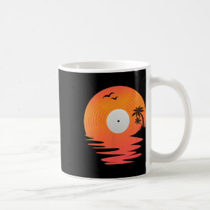 Mug Disque Vinyle Rétro Mer Plage Design Platines
