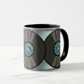 Mug Disque vinyle vintage (Devant droit)