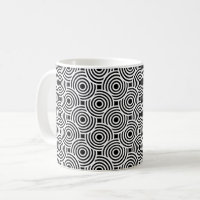 Disques Cercle Blanc Noir Motif Op Art