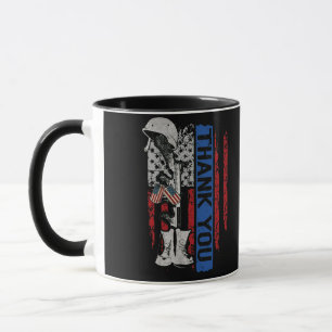 Mug Distants Jour commémoratif Drapeau Boots Militaire