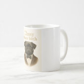 Mug Distingué Depuis Sa Naissance – Pug Noir (Devant droit)