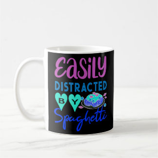 Mug Distrait Par Spaghetti Italien Noodles De Nourritu