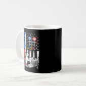 Mug Distressed Fiers USA HVAC Tech Drapeau américain H (Devant gauche)