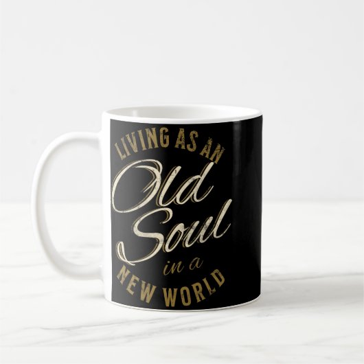 Mug Distressed Old Soul In A New World Country Bluegr (Gauche)