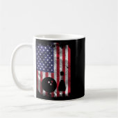 Mug Distressed Us Drapeau Bowling Patriotic Bowler Hom (Gauche)