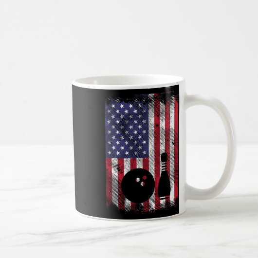Mug Distressed Us Drapeau Bowling Patriotic Bowler Hom (Droite)