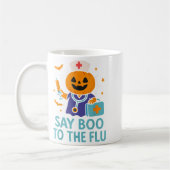 Mug Dites Boo Au Citrouille Du Vaccin D'Halloween De L (Gauche)