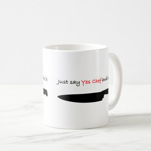 Mug Dites juste "oui le chef" et faites-le (Devant droit)