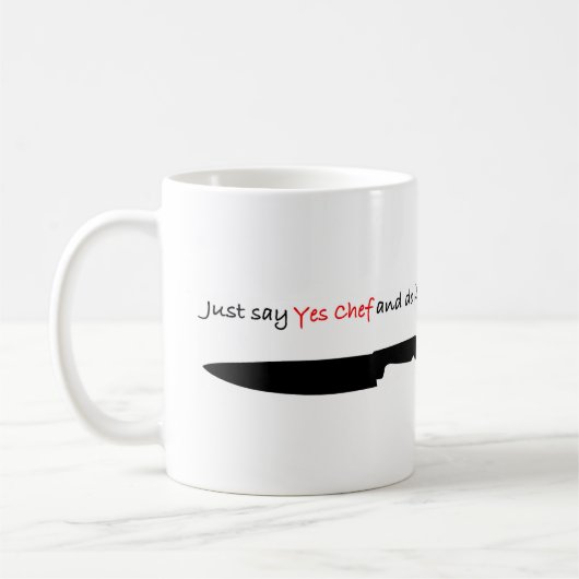 Mug Dites juste "oui le chef" et faites-le (Gauche)