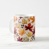 Mug Dites-le avec les feuilles d'automne 3 - (Devant gauche)