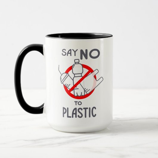 Mug Dites Non Au Plastique (Gauche)
