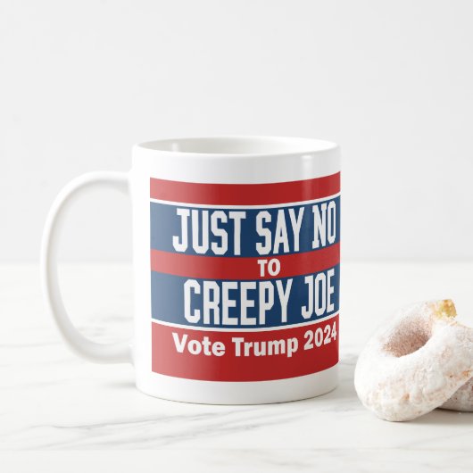 Mug Dites simplement non au Déplaisant Joe Pro Donald  (Avec donut)