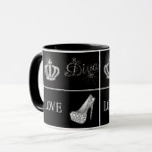 Mug Diva Crown High Heel Love Collage (Devant gauche)