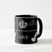 Mug Diva Crown High Heel Love Collage (Devant droit)