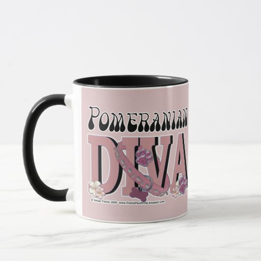 Mug DIVA de Pomeranian (Gauche)