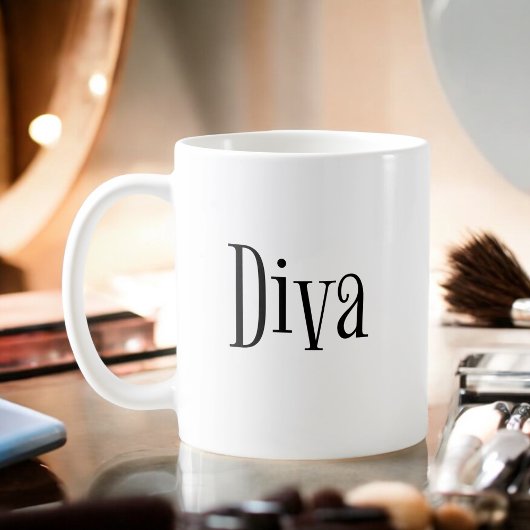 Mug Diva Drôle Whimsical Texte