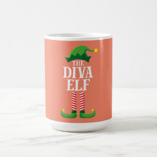 Mug Diva Elf Matching Family Group Noël
