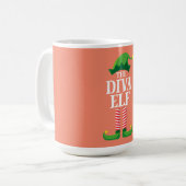 Mug Diva Elf Matching Family Group Noël (Devant gauche)