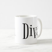 Mug Diva Funny Whimsical Typographie (Devant droit)