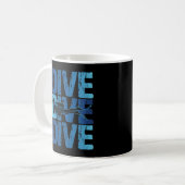 Mug Dive Dive Dive - Plongée sous-marine plongée (Devant gauche)