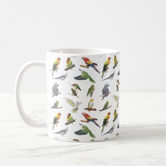 Mug Divers perroquets colorés (Gauche)
