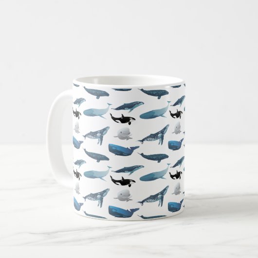 Mug Diverses baleines (Devant gauche)