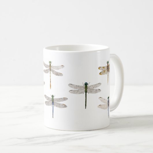 Mug Diverses libellules sur une tasse. (Devant droit)