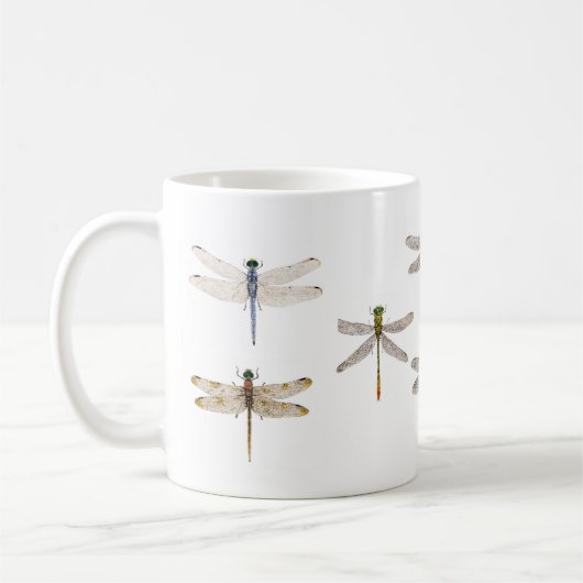Mug Diverses libellules sur une tasse. (Gauche)