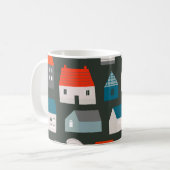 Mug Diverses petites maisons minuscules. Style coupé e (Devant gauche)