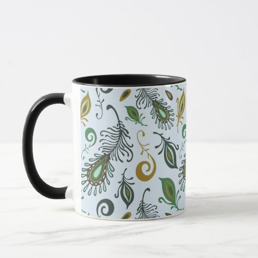 Mug Diverses plumes colorées (Gauche)