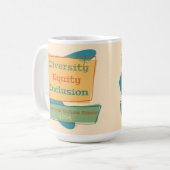 Mug Diversité Équité Inclusion; Valeurs Américaines 19 (Devant gauche)