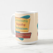 Mug Diversité Équité Inclusion; Valeurs Américaines 19 (Devant gauche)