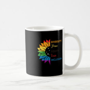 Mug Diversité Paix Équité Amour Inclusion - Rainbow Su