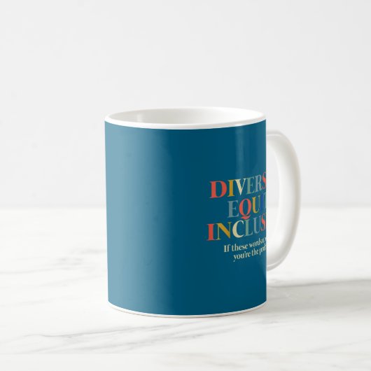 Mug Diversity Equity Inclusion (Devant droit)